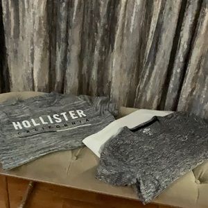 Hollister gray tee set of 2